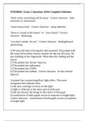 NUR3066C Exam 1 Questions With Complete Solutions