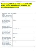 Phlebotomy NPS Study Guide exam 2025-2026  latest version with complete questions and  accurate detailed answers 