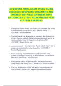 EV EXPERT FINAL EXAM STUDY GUIDE  2025&sol;2026 COMPLETE QUESTIONS AND  CORRECT DETAILED ANSWERS WITH  RATIONALES &vert;&vert; 100&percnt; GUARANTEED PASS  <LATEST VERSION> 