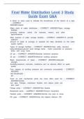 Final Water Distribution Level 3 Study Guide Exam Q&A 