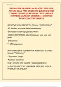 RASMUSSEN PHARM EXAM 3 LATEST 2025&sol; 2026  ACTUAL EXAM WITH COMPLETE QUESTIONS AND  CORRECT DETAILED ANSWERS &lpar;100&percnt; VERIFIED  ANSWERS&rpar; &vert;ALREADY GRADED A&plus;&vert; &vert;&vert;VERIFIED  EXAM&excl;&excl;&vert;&vert; &vert;&vert;LATEST EXAM&excl;&excl;&excl;&vert;&vert; 