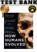 New Test bank - How Humans Evolved by Robert Boyd 9th edition &vert; 2025 &vert; All Chapters &vert; 100&percnt;  Guaranteed &vert;