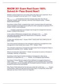 MADM 301 Exam Real Exam 100&percnt; Solved A&plus; Pass Brand New&excl;&excl;
