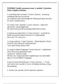 NUR3066C health assessment exam 1&comma; module 1 Questions With Complete Solutions