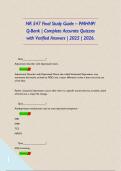NR 547 Final Study Guide &ndash; PMHNP&sol; Q-Bank &vert; Complete Accurate Quizzes with Verified Answers &vert; 2025 &vert; 2026&period;       
