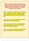 KAPPA ALPHA PSI MTA EXAM LATEST 2025&sol; 2026  ACTUAL EXAM WITH COMPLETE QUESTIONS AND  CORRECT DETAILED ANSWERS &lpar;100&percnt; VERIFIED  ANSWERS&rpar; &vert;ALREADY GRADED A&plus;&vert; &vert;&vert; VERIFIED  EXAM&excl;&excl;&excl;&vert;&vert; &vert;&vert;LATEST EXAM&excl;&excl;&excl;&vert;&vert; 