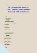 NR 224 Fundamentals Exam 1 &sol; Q-Bank &vert; Test Guide Questions & Verified Answers with 100&percnt; Correct Answers&period;      