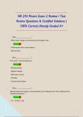 NR 293 Pharm Exam 2 Review &sol; Test Review Questions & Certified Solutions &vert; 100&percnt; Correct&vert; Already Graded A&plus;      