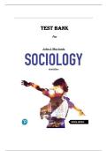 Test Bank for Sociology 18th Edition by John J&period; Macionis&period; All Chapters&period; PDF 2025