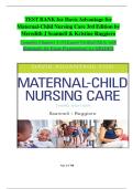 Test Bank For Davis Advantage for Maternal-Child Nursing Care 3rd Edition By Meredith Scannell
