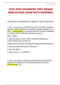VITA 2025 ADVANCED TEST BRAND  NEW ACTUAL EXAM WITH ANSWERS&period; 