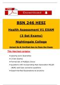 BSN HESI 246 Health Assessment V1 Exam &ndash; 2025 &lpar;3 Version Exams&rpar; Actual Exam &ndash; Nightingale College