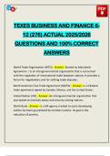 TEXES BUSINESS AND FINANCE 6- 12 &lpar;276&rpar; ACTUAL 2025&sol;2026 QUESTIONS AND 100&percnt; CORRECT ANSWERS