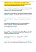 HEMODYNAMICS EXAM 1 QUESTIONS AND ANSWERS LATEST UPDATED 2025&sol;2026 A COMPLETE SOLUTION ALL ANSWERS 100&percnt; CORRECT VERIFIED ANSWERS RATED A&plus; FOR PASS