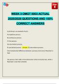 WEEK 3 OMGT 5003 ACTUAL 2025&sol;2026 QUESTIONS AND 100&percnt; CORRECT ANSWERS