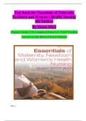 Test Bank&colon; Essentials of Maternity&comma; Newborn&comma; and Women&rsquo;s Health&comma; 6th Edition by Susan Ricci - All Chapters and Rationals Included