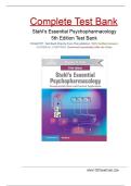 package deal for test bank stahl"s psycopharmacology with all fully covered question and complete rationalised answers&period;