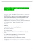 NECEPT ASPHALT EXAM QUESTIONS AND ANSWERS
