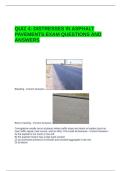 QUIZ 4 DISTRESSES IN ASPHALT PAVEMENTS EXAM QUESTIONS AND ANSWERS
