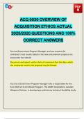 ACQ 0030 OVERVIEW OF ACQUISITION ETHICS ACTUAL 2025&sol;2026 QUESTIONS AND 100&percnt; CORRECT ANSWERS