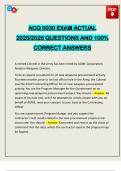 ACQ 0030 EXAM ACTUAL 2025&sol;2026 QUESTIONS AND 100&percnt; CORRECT ANSWERS