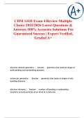 CHM 141H Exam 4 Review Multiple Choice 2025&sol;2026 Latest Questions & Answers 100&percnt; Accurate Solutions For Guaranteed Success &vert; Expert-Verified&comma; Graded A&plus;