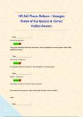 NR 565 Pharm Midterm &sol; Strategies Review of Key Quizzes & Correct Verified Answers&period;     