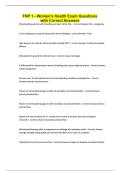 FNP 1 - Women's Health Exam Questions with Correct Answers
