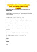 NRNP 6552 Final- Women's Health Exam Questions with Correct Answers