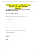 BICSI Installer 2&colon; Fiber Module Exam Study Guide with Complete Solutions