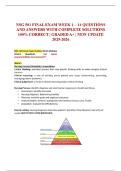 NSG 501 FINAL EXAM WEEK 1 &ndash; 14 QUESTIONS AND ANSWERS WITH COMPLETE SOLUTIONS 100&percnt; CORRECT &vert; GRADED A&plus; &vert; NEW UPDATE 2025-2026
