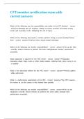 CFT monitor certification exam with correct answers
