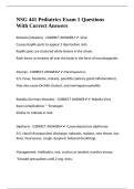 NSG 441 Pediatrics Exam 1 Questions With Correct Answers&period;