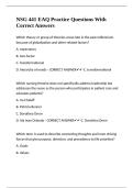 NSG 441 EAQ Practice Questions With Correct Answers