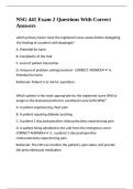 NSG 441 Exam 2 Questions With Correct Answers&period;