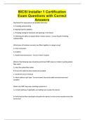 BICSI Installer 1 Certification Exam Questions with Correct Answers