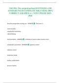 NSG 501&colon; The surgical patient QUESTIONS AND ANSWERS WITH COMPLETE SOLUTIONS 100&percnt; CORRECT &vert; GRADED A&plus; &vert; NEW UPDATE 2025-2026