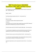 WKF Kumite Exam 2025&sol;2026 Questions with 100&percnt; Verified Correct Answers