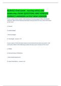 NUR452 Final exam - nursing ethics and leadership EXAM QUESTIONS AND VERIFIED CORRECT