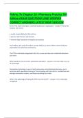 PhPrac 7e Chapter 16- Pharmacy Practice 7th Edition EXAM QUESTIONS AND VERIFIED CORRECT