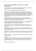 WGU C233 - EMPLOYMENT LAW OVERALL COURSE ASSESSMENT
