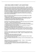 C233 WGU EMPLOYMENT LAW QUESTIONS
