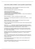 C233 WGU EMPLOYMENT LAW QUIZZES QUESTIONS