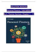 Solution Manual – Personal Finance, 14th Edition by E. Thomas Garman – Complete Chapters 1–17