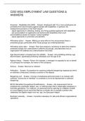 C233 WGU EMPLOYMENT LAW QUESTIONS & ANSWERS