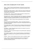 WGU C233 VOCABULARY STUDY GUIDE