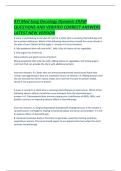 ATI Med Surg Oncology Dynamic EXAM QUESTIONS AND VERIFIED CORRECT ANSWERS LATEST NEW