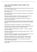 WGU C233 ASSESSMENT EMPLOYMENT LAW QUESTIONS 
