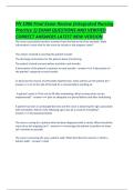 PN 1006 Final Exam Review &lpar;Integrated Nursing Practice 1&rpar; EXAM QUESTIONS AND VERIFIED
