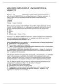 WGU C233 EMPLOYMENT LAW QUESTIONS & ANSWERS